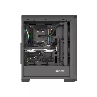 Počítačová skriňa Genesis IRID 505F/Midi Tower/Transpar./Čierna