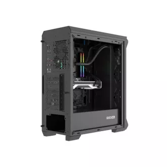 Počítačová skriňa Genesis IRID 505F/Midi Tower/Transpar./Čierna