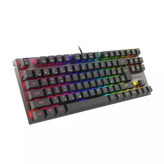 Genesis herná mechanická klávesnica THOR 303/TKL/RGB/Outemu Red/Drôtová USB/SK-SK layout/Čierna