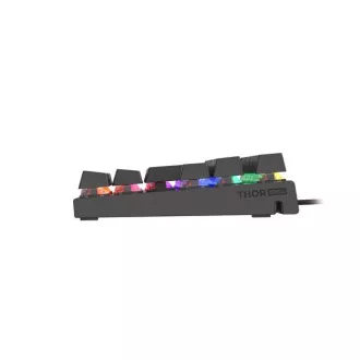Genesis herná mechanická klávesnica THOR 303/TKL/RGB/Outemu Red/Drôtová USB/SK-SK layout/Čierna