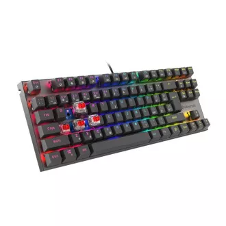 Genesis herná mechanická klávesnica THOR 303/TKL/RGB/Outemu Red/Drôtová USB/SK-SK layout/Čierna