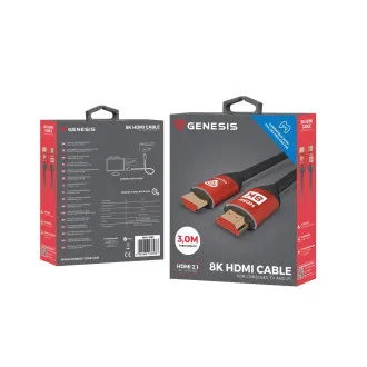 Genesis kábel HDMI M/M V2.1 3M 8K pre PS5/PS4 Genesis kábel HDMI M/M V2.1 3M 8K pre PS5/PS4