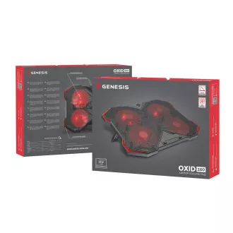 Chladiaca podložka pre NB Genesis OXID 260, LED, 15,6-17,3" 4xvetrák, 2xUSB