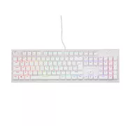Genesis herná mechanická klávesnica THOR 303/RGB/Outemu Peach Silent/Drôtová USB/US layout/Biela