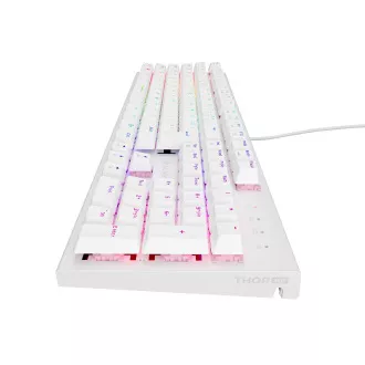 Genesis herná mechanická klávesnica THOR 303/RGB/Outemu Peach Silent/Drôtová USB/US layout/Biela Genesis herná mechanická klávesnica THOR 303/RGB/Outemu Peach Silent/Drôtová USB/US layout/Biela