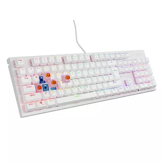 Genesis herná mechanická klávesnica THOR 303/RGB/Outemu Peach Silent/Drôtová USB/US layout/Biela Genesis herná mechanická klávesnica THOR 303/RGB/Outemu Peach Silent/Drôtová USB/US layout/Biela