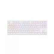 Genesis herná mechanická klávesnica THOR 404/RGB/Khail Box Brown/Drôtová USB/US layout/Biela