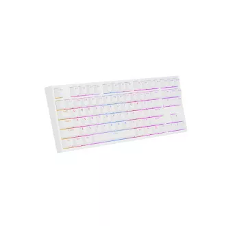 Genesis herná mechanická klávesnica THOR 404/RGB/Gateron Yellow Pro/Drôtová USB/US layout/Biela