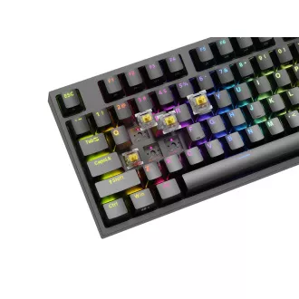 Genesis herná mechanická klávesnica THOR 404/RGB/Gateron Yellow Pro/Drôtová USB/US layout/Čierna Genesis herná mechanická klávesnica THOR 404/RGB/Gateron Yellow Pro/Drôtová USB/US layout/Čierna