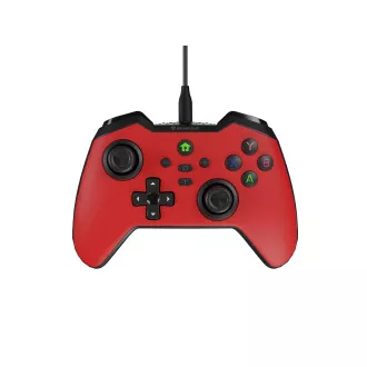Drôtový gamepad Genesis MANGAN 300, pre PC/Switch/Mobil, červený