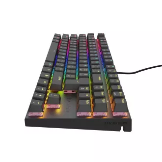 Genesis tichá herná klávesnica THOR 303/TKL/RGB/Outemu Peach/Drôtová USB/SK-SK layout/Čierna