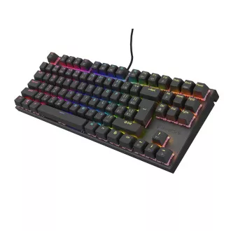 Genesis tichá herná klávesnica THOR 303/TKL/RGB/Outemu Peach/Drôtová USB/SK-SK layout/Čierna