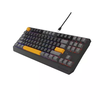 Genesis herná klávesnica THOR 230/TKL/RGB/Outemu Red/Drôtová USB/US layout/Anchor Positive Šedá