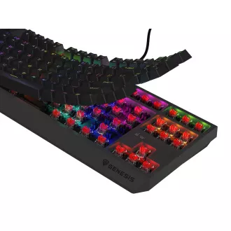 Genesis herná bezdrôtová klávesnica THOR 230 Lite/Drôtová USB/US layout/Čierna