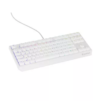 Genesis herná klávesnica THOR 230/TKL/RGB/Outemu Brown/Drôtová USB/US layout/Biela