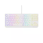 Genesis herná klávesnica THOR 230/TKL/RGB/Outemu Red/Drôtová USB/US layout/Biela