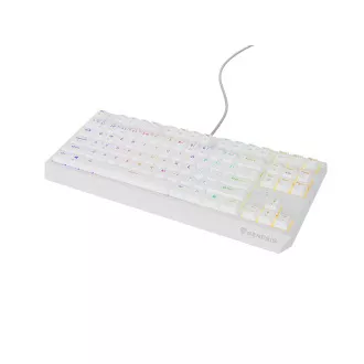 Genesis herná klávesnica THOR 230/TKL/RGB/Outemu Red/Drôtová USB/US layout/Biela