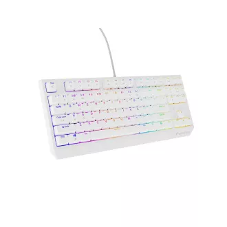 Genesis herná klávesnica THOR 230/TKL/RGB/Outemu Red/Drôtová USB/US layout/Biela