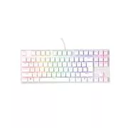 Genesis tichá herná klávesnica THOR 303/TKL/RGB/Outemu Peach Silent/Drôtová USB/US layout/Biela