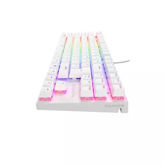 Genesis tichá herná klávesnica THOR 303/TKL/RGB/Outemu Peach Silent/Drôtová USB/US layout/Biela Genesis tichá herná klávesnica THOR 303/TKL/RGB/Outemu Peach Silent/Drôtová USB/US layout/Biela