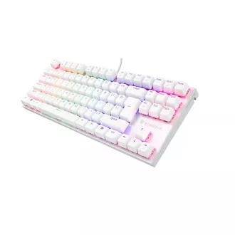 Genesis tichá herná klávesnica THOR 303/TKL/RGB/Outemu Peach Silent/Drôtová USB/US layout/Biela Genesis tichá herná klávesnica THOR 303/TKL/RGB/Outemu Peach Silent/Drôtová USB/US layout/Biela