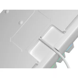 Genesis tichá herná klávesnica THOR 303/TKL/RGB/Outemu Peach Silent/Drôtová USB/US layout/Biela Genesis tichá herná klávesnica THOR 303/TKL/RGB/Outemu Peach Silent/Drôtová USB/US layout/Biela