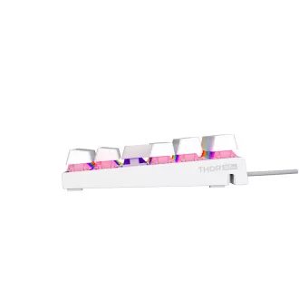 Genesis tichá herná klávesnica THOR 303/TKL/RGB/Outemu Peach Silent/Drôtová USB/US layout/Biela Genesis tichá herná klávesnica THOR 303/TKL/RGB/Outemu Peach Silent/Drôtová USB/US layout/Biela