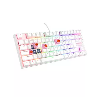 Genesis tichá herná klávesnica THOR 303/TKL/RGB/Outemu Peach Silent/Drôtová USB/US layout/Biela Genesis tichá herná klávesnica THOR 303/TKL/RGB/Outemu Peach Silent/Drôtová USB/US layout/Biela