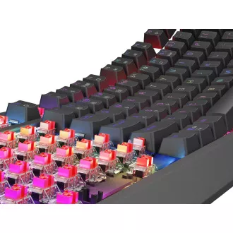 GENESIS herná klávesnica THOR 230/TKL/RGB/Outemu Red/Bezdrôtová USB + Bluetooth/US layout/Čierna