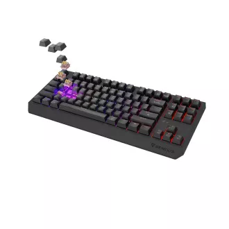 GENESIS herná klávesnica THOR 230/TKL/RGB/Outemu Panda/Bezdrôtová USB + Bluetooth/US layout/Čierna