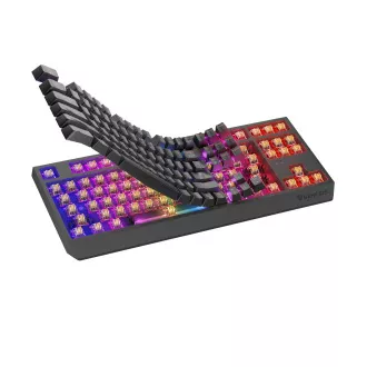 GENESIS herná klávesnica THOR 230/TKL/RGB/Outemu Panda/Bezdrôtová USB + Bluetooth/US layout/Čierna