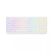 GENESIS herná klávesnica THOR 230/TKL/RGB/Outemu Red/Bezdrôtová USB + Bluetooth/US layout/Biela