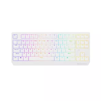 GENESIS herná klávesnica THOR 230/TKL/RGB/Outemu Red/Bezdrôtová USB + Bluetooth/US layout/Biela