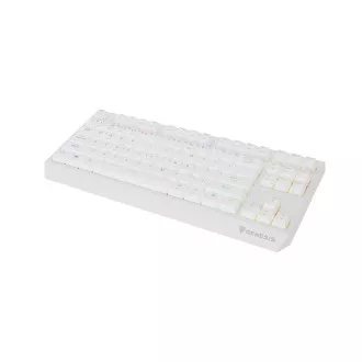 GENESIS herná klávesnica THOR 230/TKL/RGB/Outemu Red/Bezdrôtová USB + Bluetooth/US layout/Biela