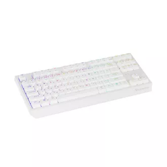 GENESIS herná klávesnica THOR 230/TKL/RGB/Outemu Red/Bezdrôtová USB + Bluetooth/US layout/Biela