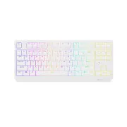 GENESIS herná klávesnica THOR 230/TKL/RGB/Outemu Red/Bezdrôtová USB + Bluetooth/US layout/Biela