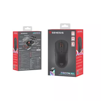 Genesis herná bezdrôtová myš ZIRCON XIII/Herná/Optická/26 000 DPI/Bezdrôtové USB/Čierna