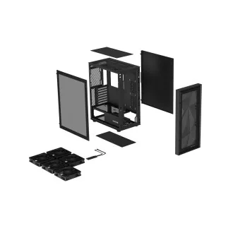 Počítačová skriňa Genesis DIAXID 605F/Midi Tower/Transpar./Čierna