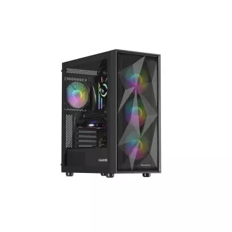 Počítačová skriňa Genesis DIAXID 605 ARGB/Midi Tower/Transpar./Čierna