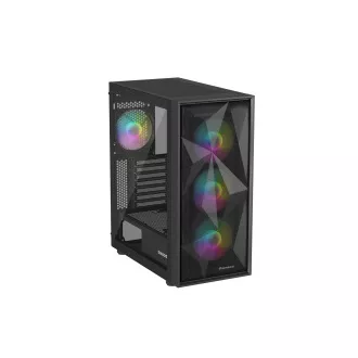 Počítačová skriňa Genesis DIAXID 605 ARGB/Midi Tower/Transpar./Čierna