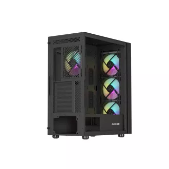 Počítačová skriňa Genesis DIAXID 605 ARGB/Midi Tower/Transpar./Čierna