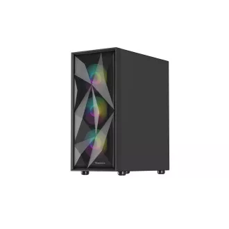 Počítačová skriňa Genesis DIAXID 605 ARGB/Midi Tower/Transpar./Čierna