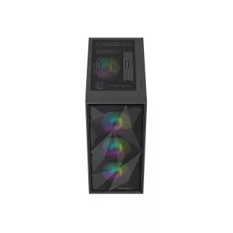 Počítačová skriňa Genesis DIAXID 605 ARGB/Midi Tower/Transpar./Čierna