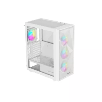 Počítačová skriňa Genesis DIAXID 605 ARGB/Midi Tower/Transpar./Biela