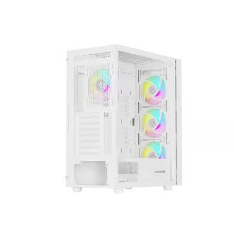 Počítačová skriňa Genesis DIAXID 605 ARGB/Midi Tower/Transpar./Biela