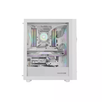 Počítačová skriňa Genesis DIAXID 605 ARGB/Midi Tower/Transpar./Biela