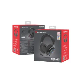 Herné slúchadlá s mikrofónom Genesis NEON 764/7.1/USB/Drôt/Stand/Čierna