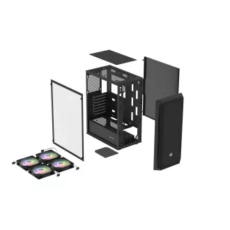 PC skriňa Fury SHOBO/Midi Tower/Transpar./Čierna