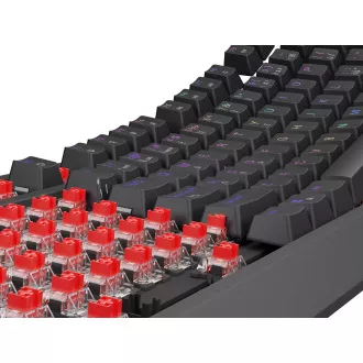 Herná klávesnica Genesis THOR 230/TKL/RGB/Outemu Red/Drôtové USB-A/SK-SK layout/Čierna