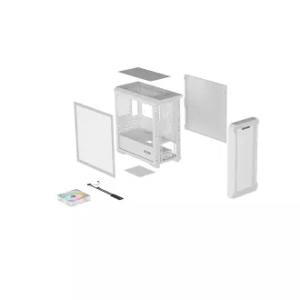 Počítačová skriňa Genesis IRID 503 ARGB LITE/Mini Tower/Transpar./Biela Počítačová skriňa Genesis IRID 503 ARGB LITE/Mini Tower/Transpar./Biela
